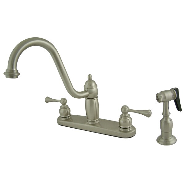Heritage Centerset Kitchen Faucet, Brushed Nickel